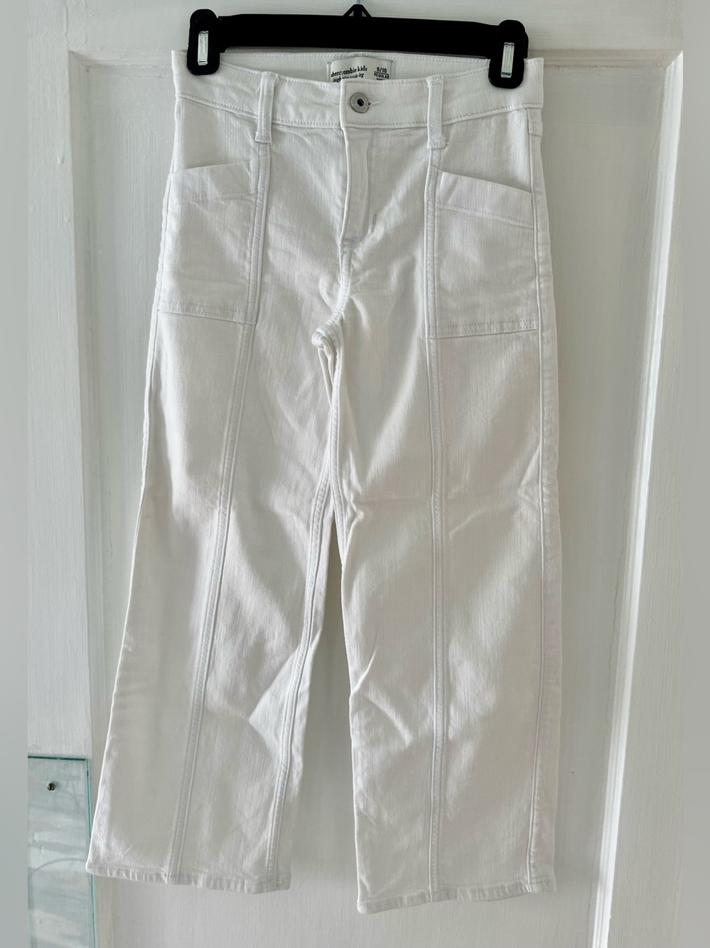 Abercrombie Kids 9/10 White Wide Leg Jeans High Rise